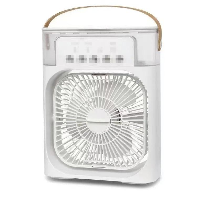 Ventilador portátil de ar condicionado, ventilador elétrico, luz noturna LED, névoa de água, diversão 3 em 1, ar umidifie para casa - Easy Pick