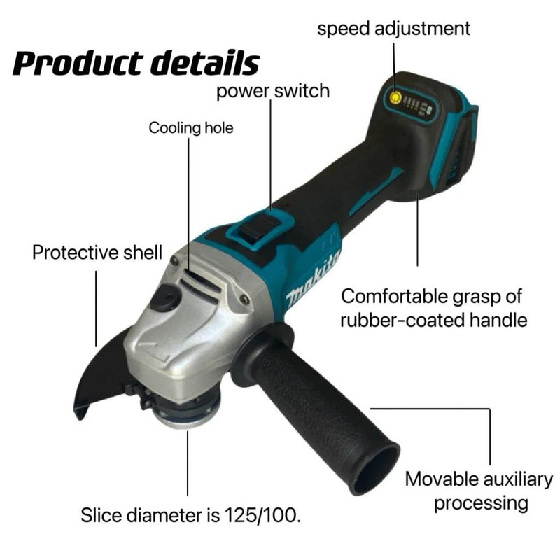 Makita-18V moedor elétrico sem fio,recarregável - Easy Pick