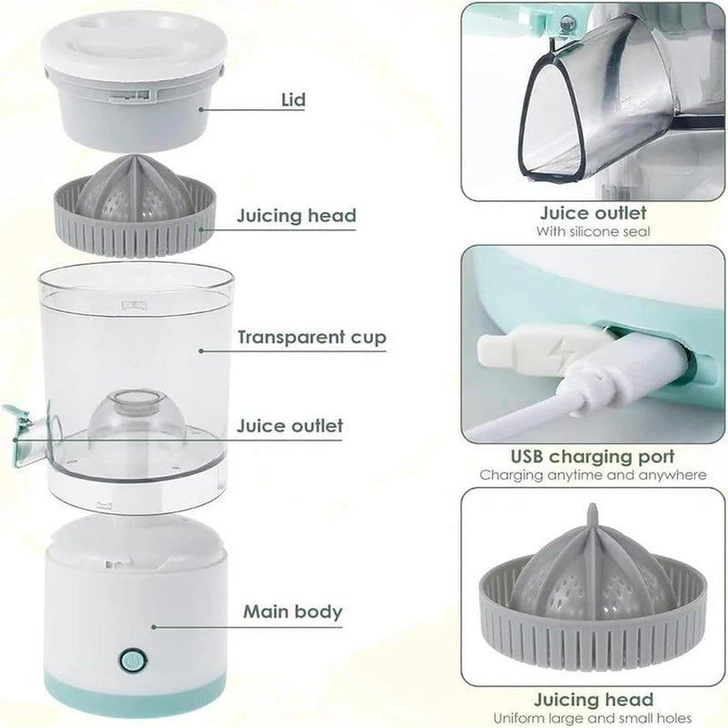 Espremedor multifuncional portátil elétrico, Mistura de mistura de gelo, Bebida de cozinha, Carregamento USB, Suco automático, Uso doméstico, Verão - Easy Pick