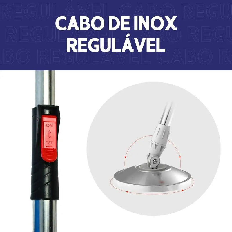 Rodo Giratório Com Cesto Em Inox C/2 Refil e Dispense Para Sabão - Easy Pick